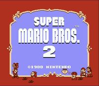 une photo d'Ã©cran de Super Mario Bros 2 sur Nintendo Nes